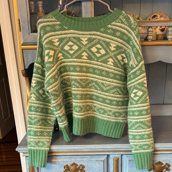 American Eagle Outfitters Sweaters - Green Patterned Women's Sweater